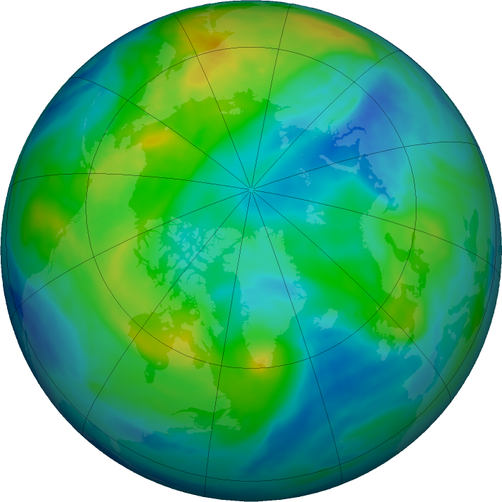 Arctic ozone map for 12 November 2017